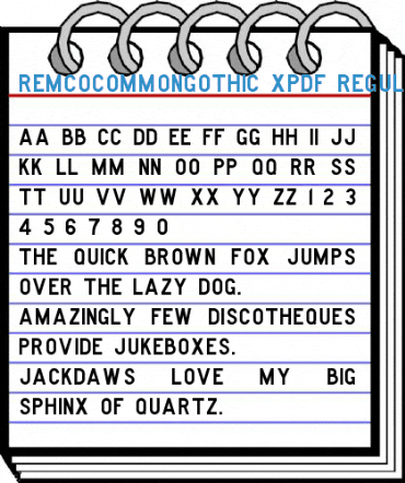 RemcoCommonGothic XPDF Font