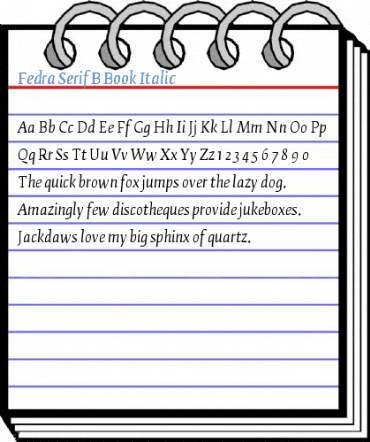 Fedra Serif B Book Italic Font