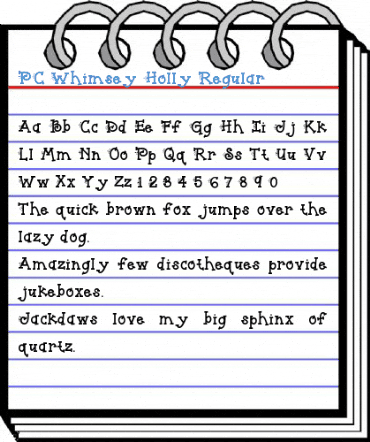 PC Whimsey Holly Regular Font