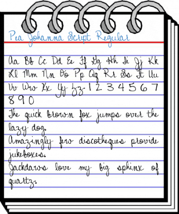 Pea Johanna Script Regular Font