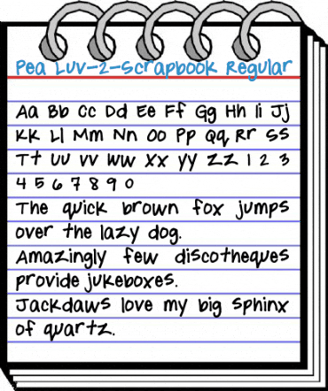 Pea Luv-2-Scrapbook Regular Font