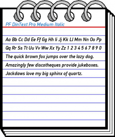 PF DinText Pro Medium Italic Font