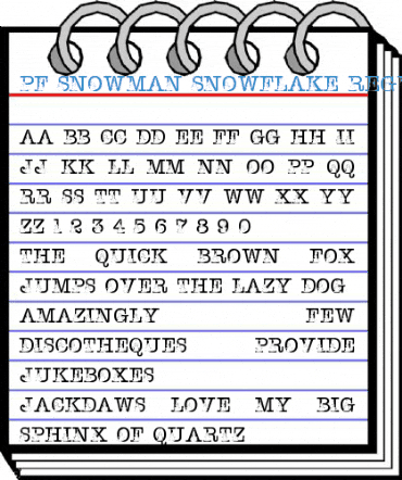 pf_snowman-snowflake Regular Font