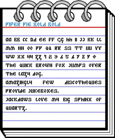 Piper Pie Bold Bold Font