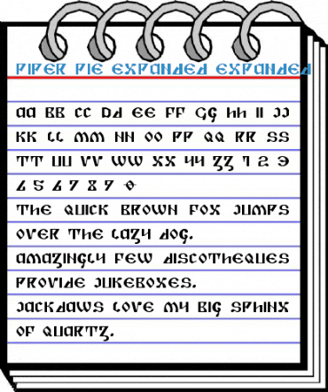 Piper Pie Expanded Font