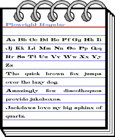 Plowright Regular Font