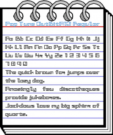 Pop Tune OutBitA12 Font