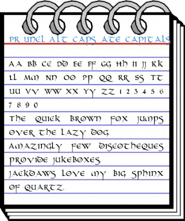 PR Uncl Alt Caps ate Capitals Font
