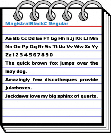 MagistralBlackC Regular Font