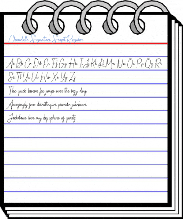 Chandelle Signatures Script Regular Font
