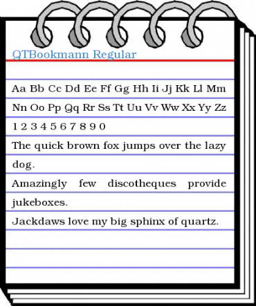 QTBookmann Regular Font
