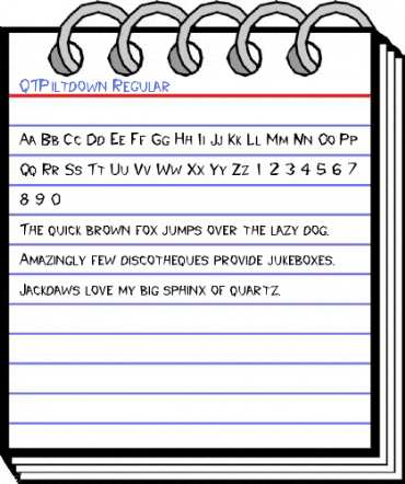 QTPiltdown Font