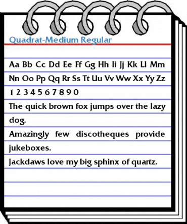 Quadrat-Medium Regular Font
