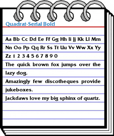 Quadrat-Serial Bold Font