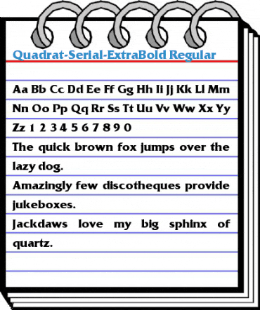 Quadrat-Serial-ExtraBold Regular Font