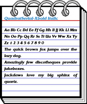 QuadratSerial-Xbold Font