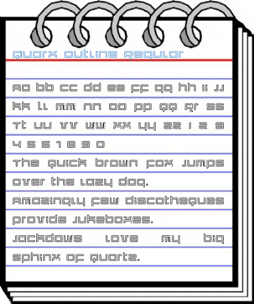 Quarx Outline Font