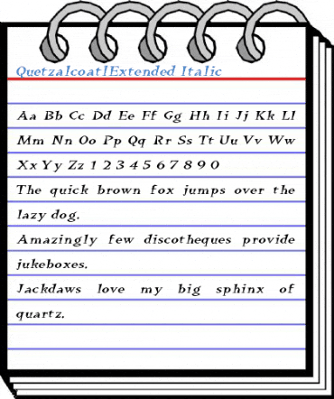 QuetzalcoatlExtended Font