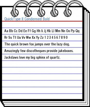 QuickType II Condensed Font