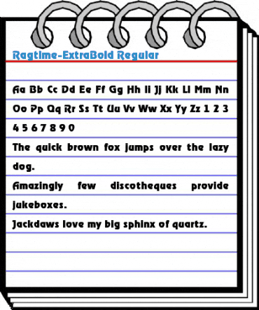 Ragtime-ExtraBold Regular Font