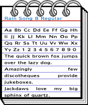 Rain Song 8 Regular Font