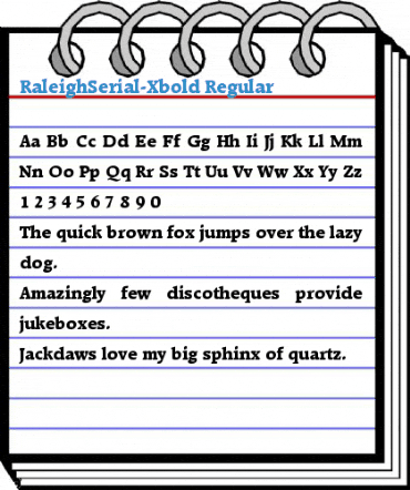 RaleighSerial-Xbold Font