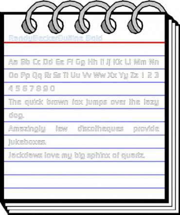 RandyBeckerOutline Font