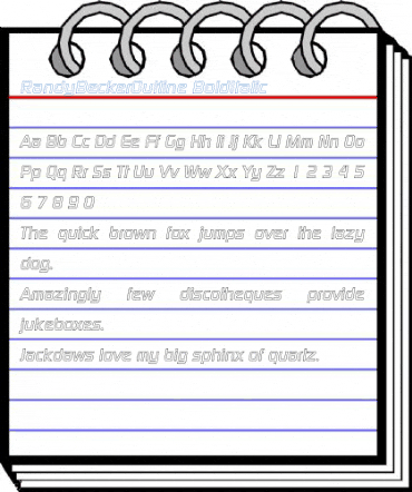 RandyBeckerOutline Font