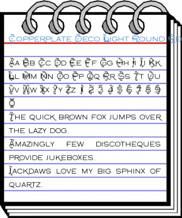 Copperplate Deco Light Round Regular Font