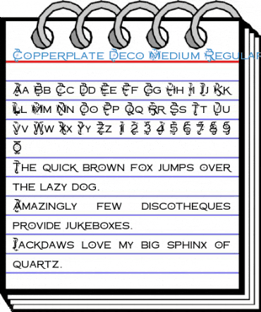 Copperplate Deco Medium Regular Font