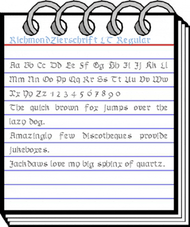 RichmondZierschrift LT Regular Font