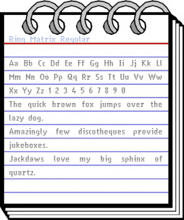 Ring Matrix Regular Font