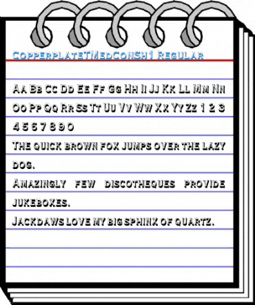 CopperplateTMedConSh1 Regular Font