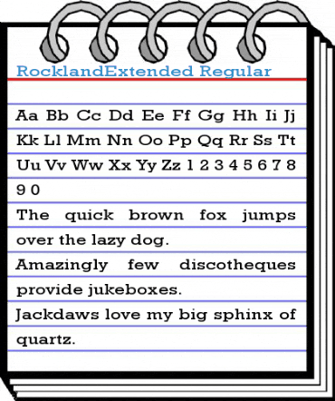 RocklandExtended Regular Font