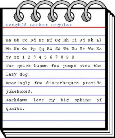 Rough28 Becker Regular Font