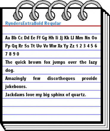 RyndersExtraBold Regular Font