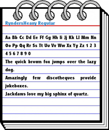 RyndersHeavy Regular Font