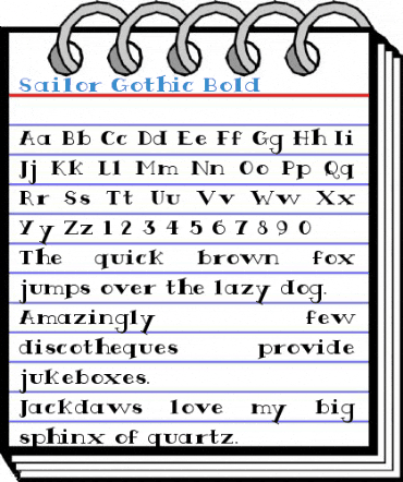 Sailor Gothic Font