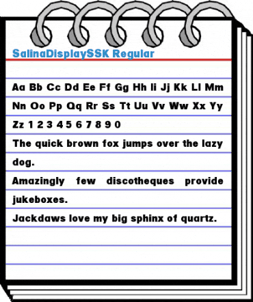 SalinaDisplaySSK Regular Font