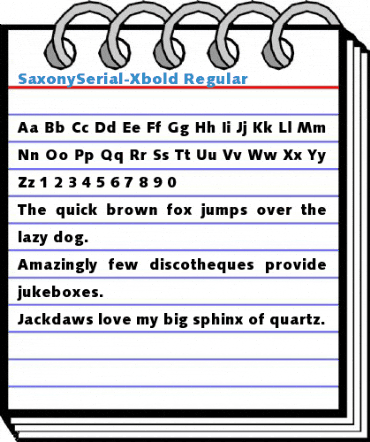 SaxonySerial-Xbold Font