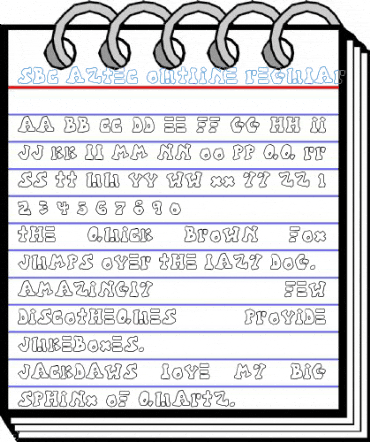 SBC Aztec Outline Regular Font