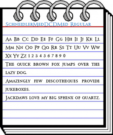 SchneidlerMedDCDMed Regular Font