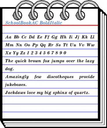 SchoolBookAC Font