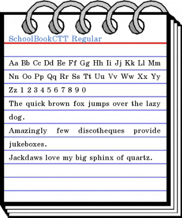SchoolBookCTT Regular Font