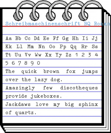 Schreibmaschinenschrift BQ Font