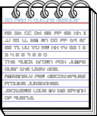 Sci Fied X Outline Font