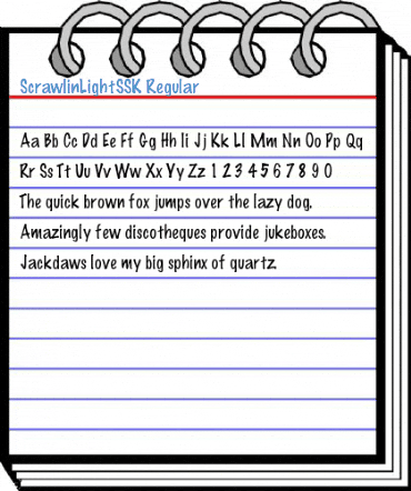 ScrawlinLightSSK Font