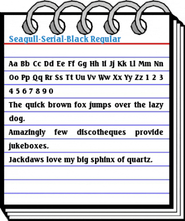 Seagull-Serial-Black Font