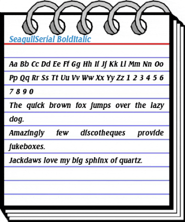 SeagullSerial Font