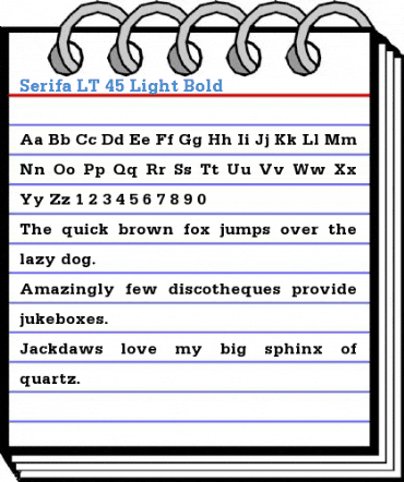 Serifa LT 45 Light Font